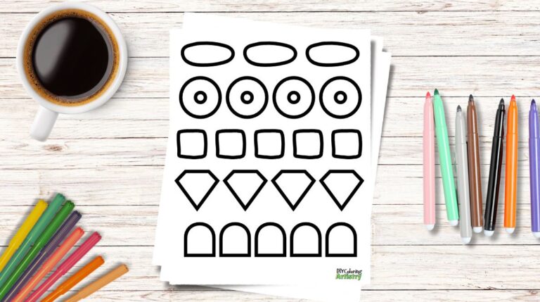 10 Free Zendoodle Coloring Practice Sheets