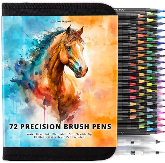 creativepeak watercolor brush pens