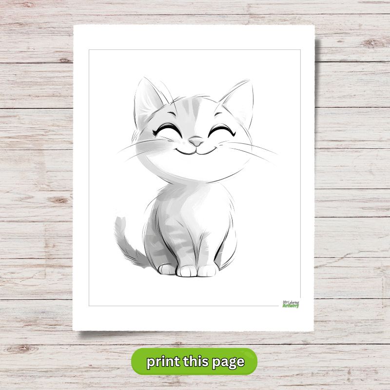 smiling cartoon kitty