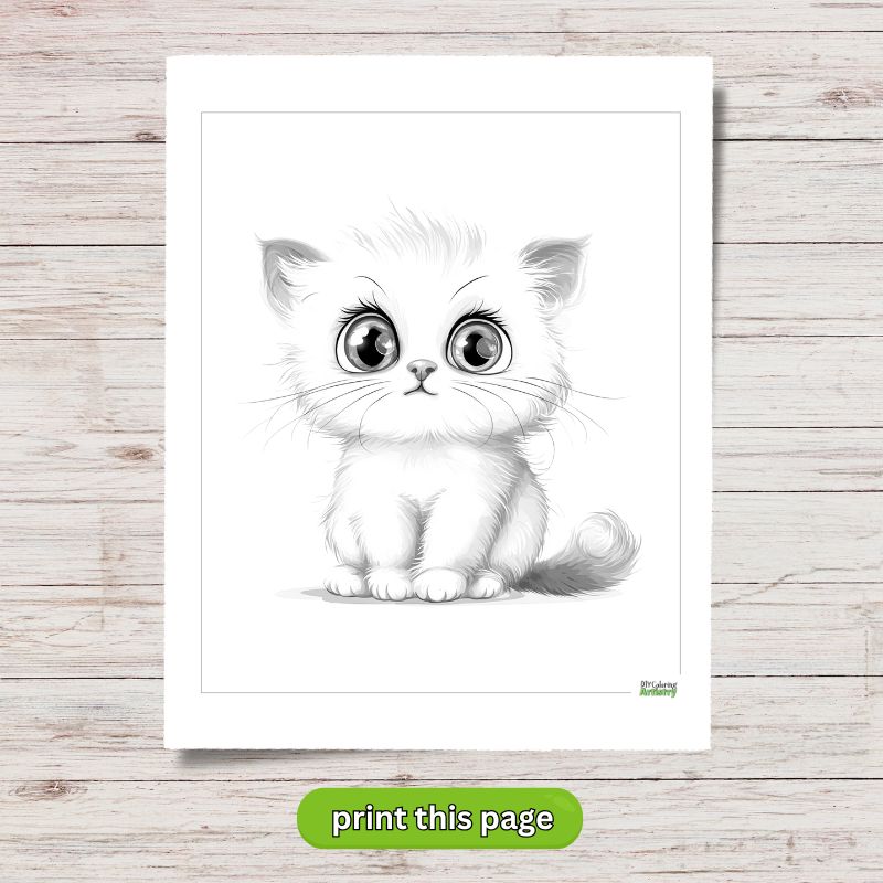 cartoon kawaii kitten