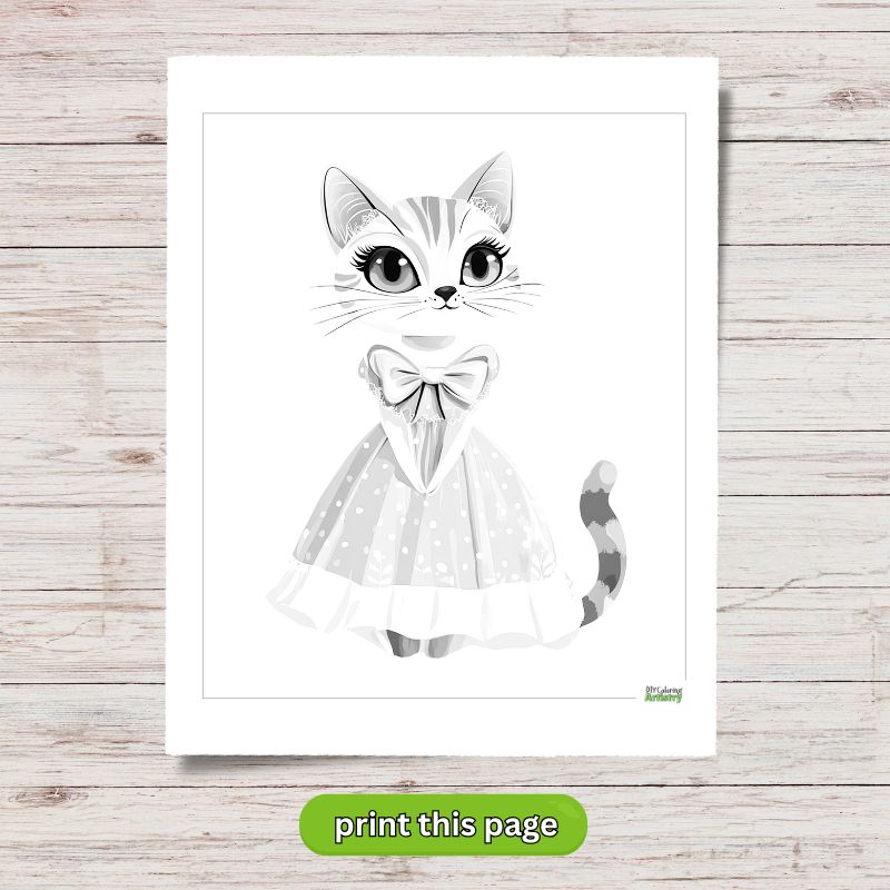 kitten cartoon dress