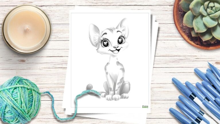 cartoon cat coloring pages