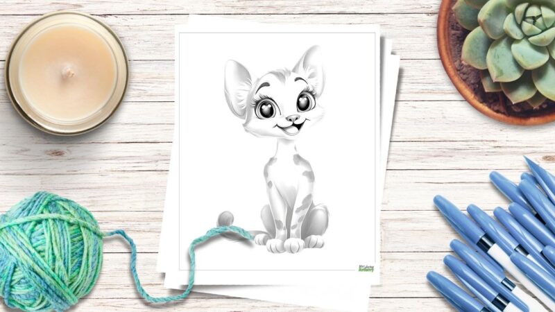 cartoon cat coloring pages