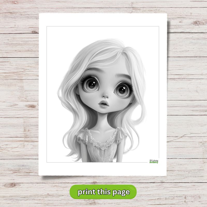 curious girl Coloring Page