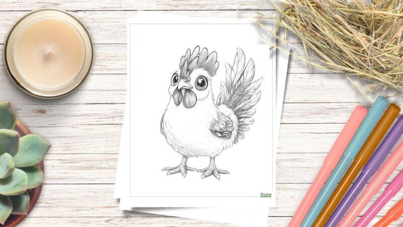 free rooster coloring pages