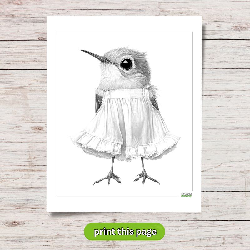 Hummingbird Wearing an Apron