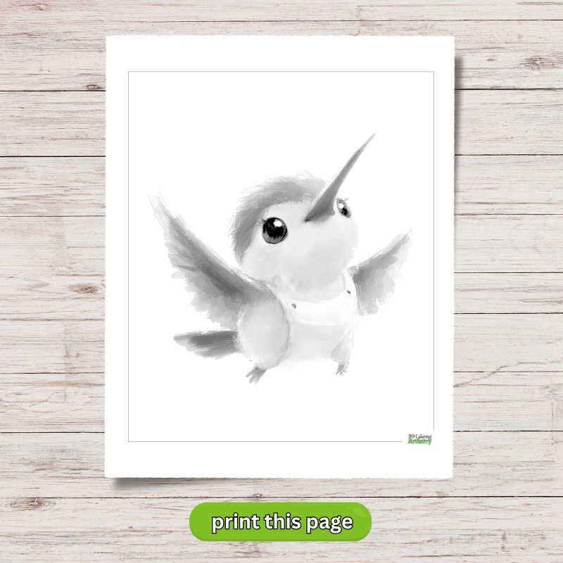 watercolor hummingbird printable