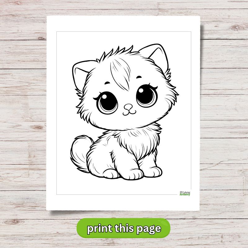 kitten coloring sheet printable