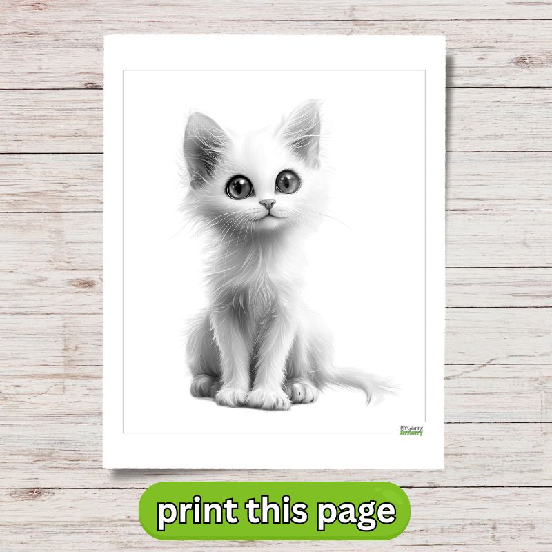 cute kitten coloring sheet
