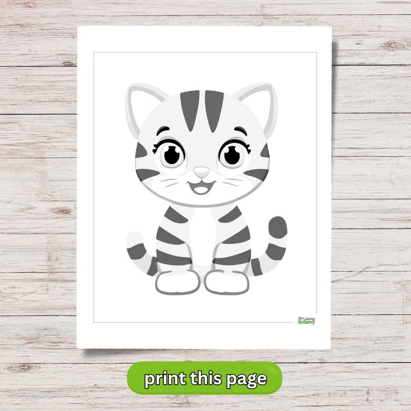 kitten coloring page