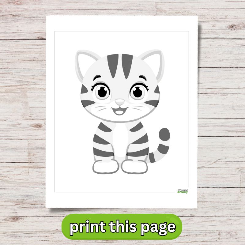 kitten coloring page