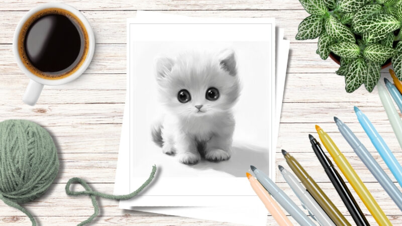 kitten coloring pages cover