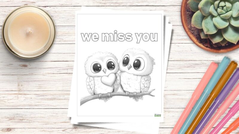 miss you coloring pages