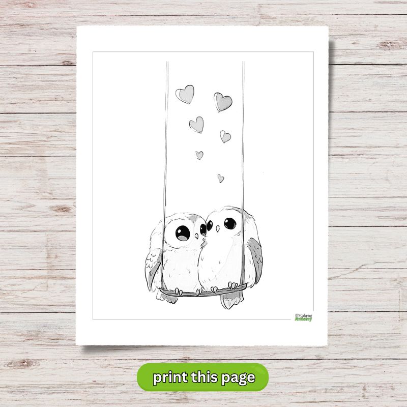 love bird owls printable