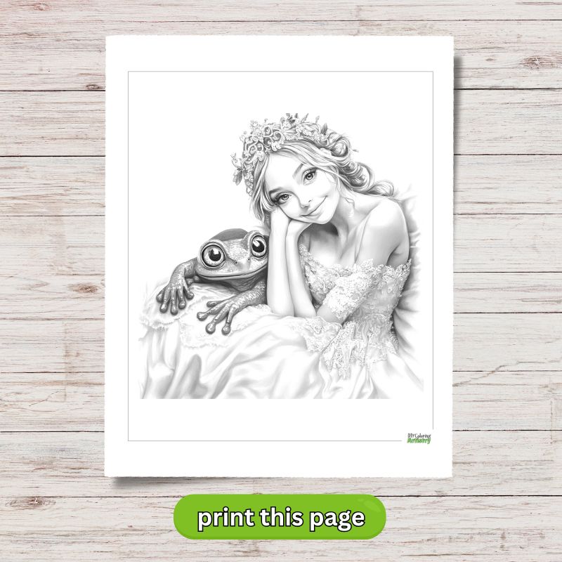 princess and the frog coloring page