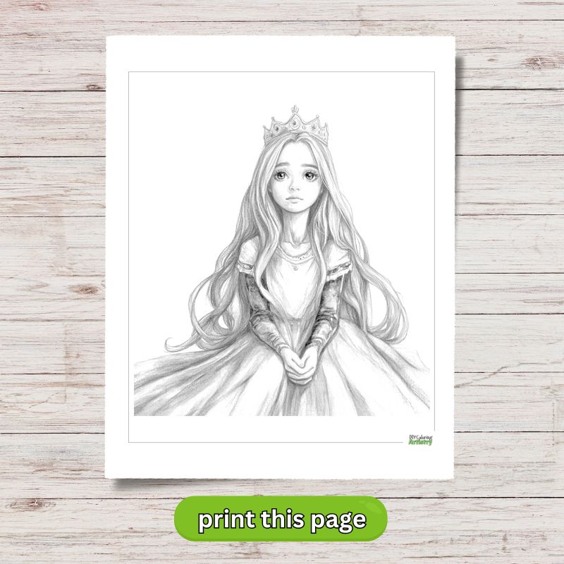 royal princess coloring sheet