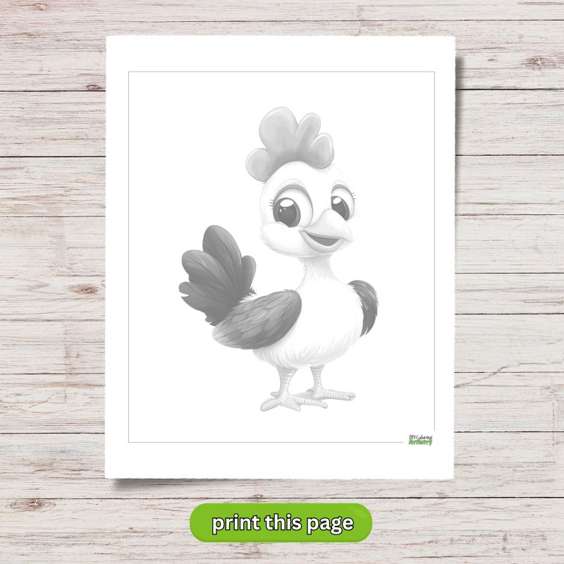 friendly rooster printable