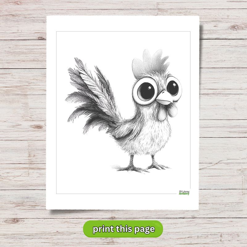 big eyed rooster