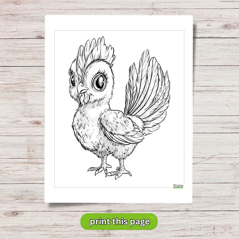 rooster coloring printable