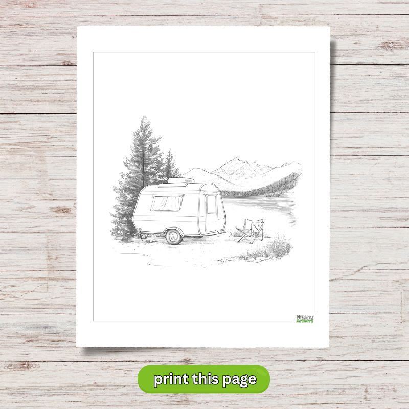 Summer Camp Coloring Sheet