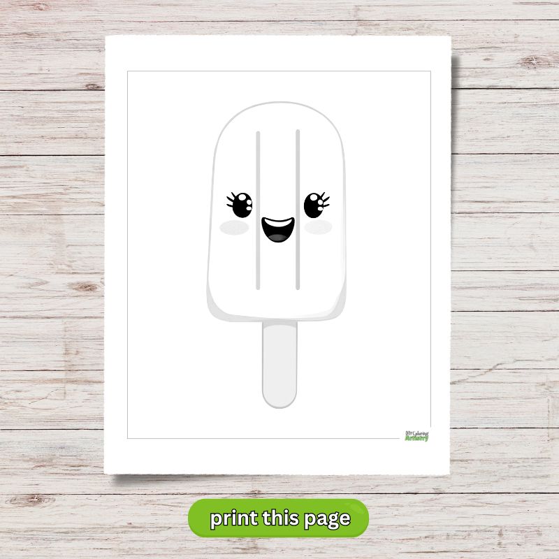 Popsicle Coloring Sheet