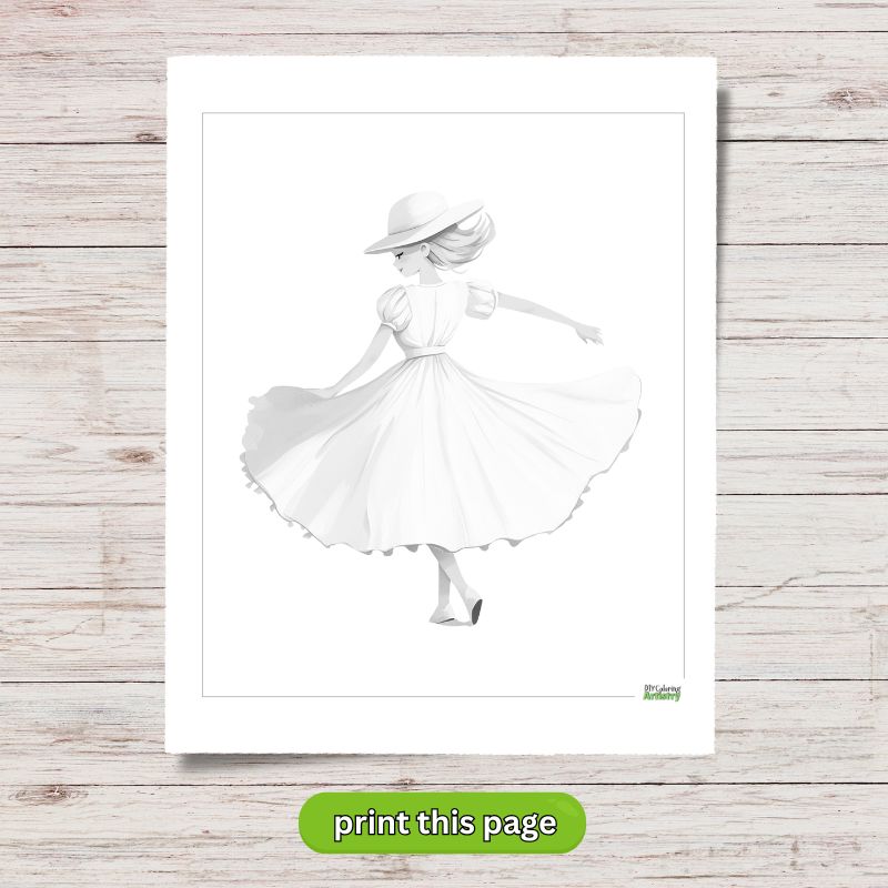 Summer Girl Coloring page