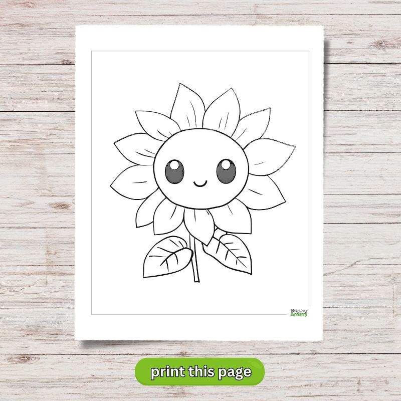 Sunflower Coloring Page