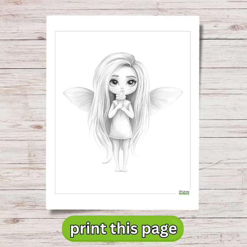 nymph fairy coloring page