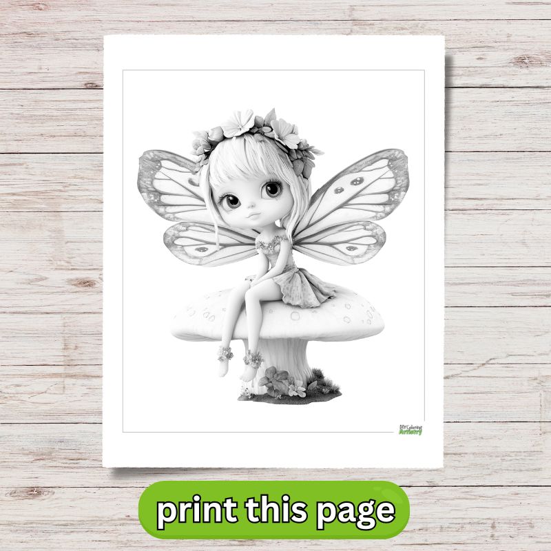fairy coloring sheet