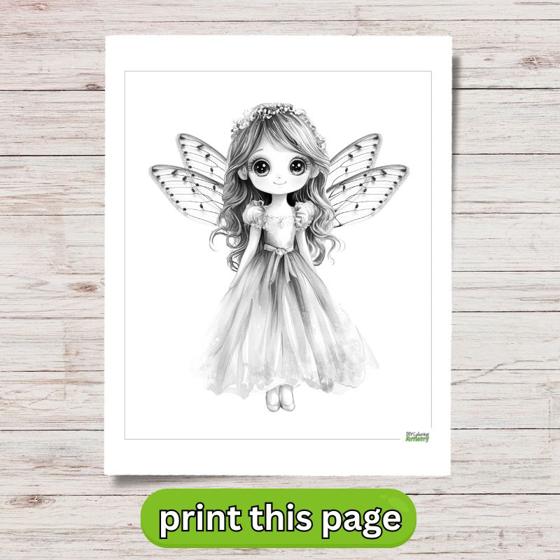 rainbow fairy coloring page