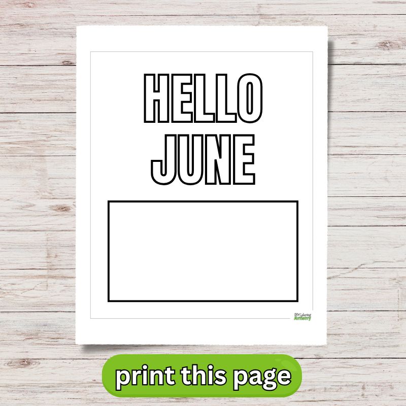 hello june coloring page