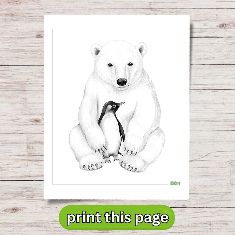 Polar Bear With Penguin
