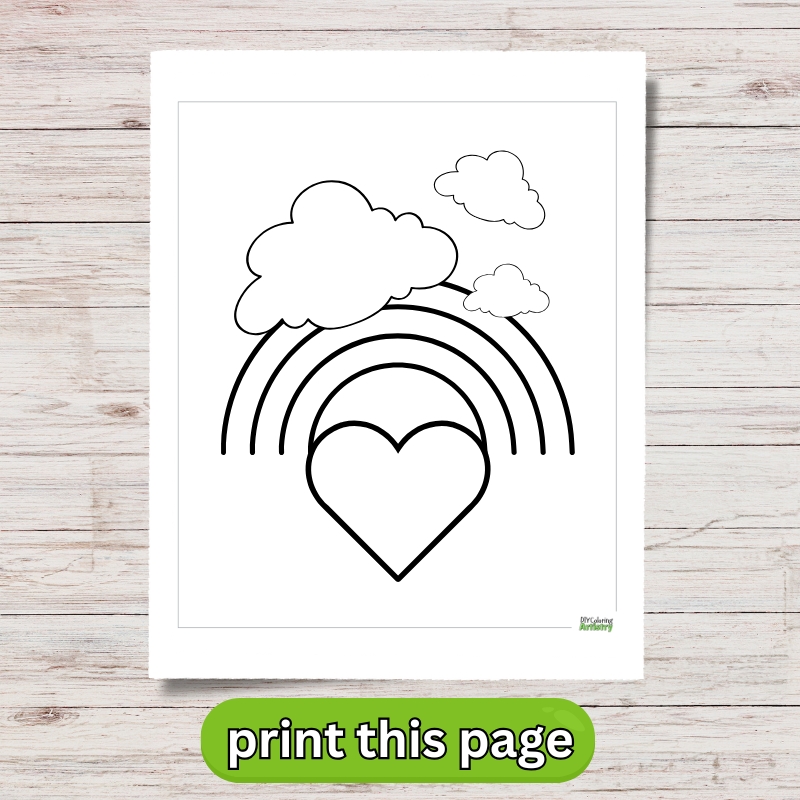 easy rainbow coloring page
