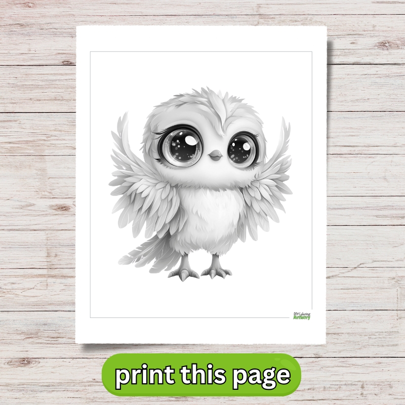 kawaii rainbow owl