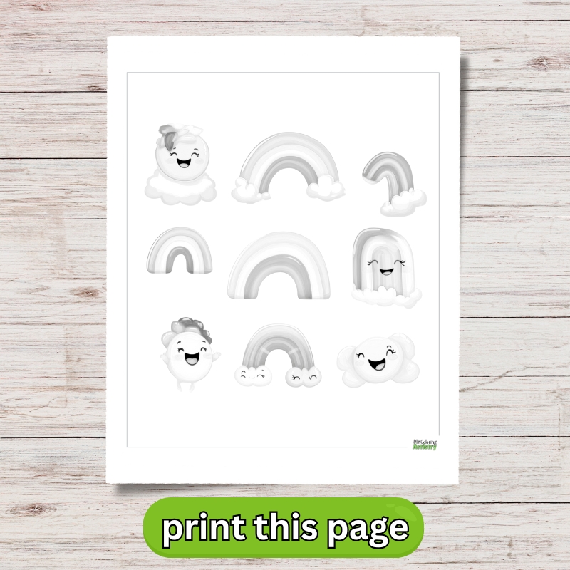 printable rainbow stickers
