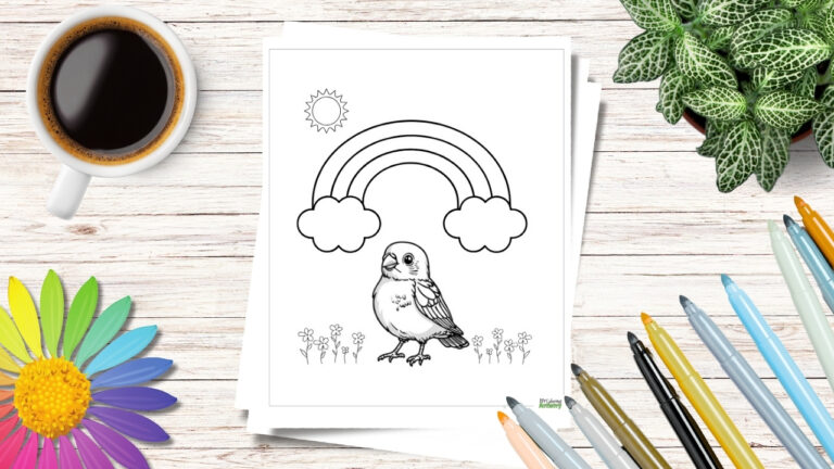 rainbow coloring pages