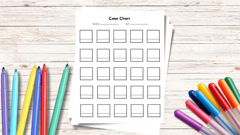 Free Color Chart Swatch Templates