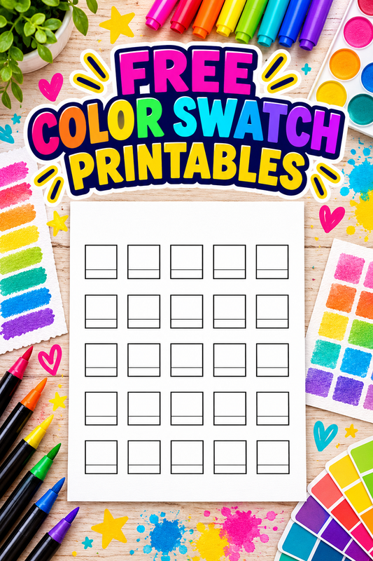 free printable swatch pages