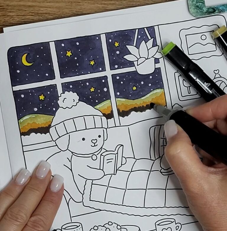 How To Color a Night Sky With Alcohol Markers - DIY Coloring Artistry