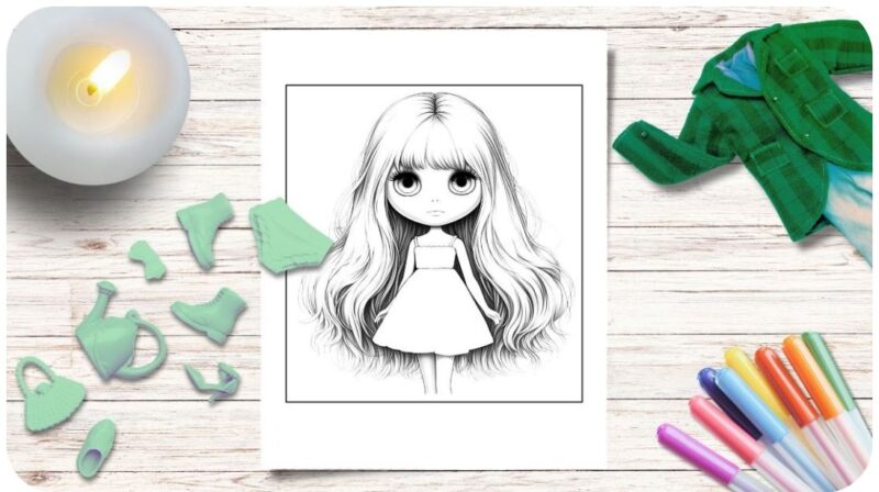 Blythe Doll Coloring PDF