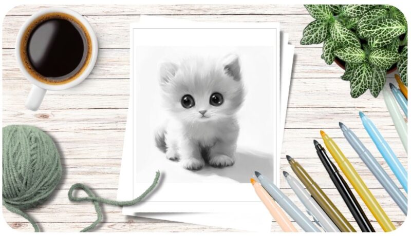 Easy Kitten Coloring Sheets