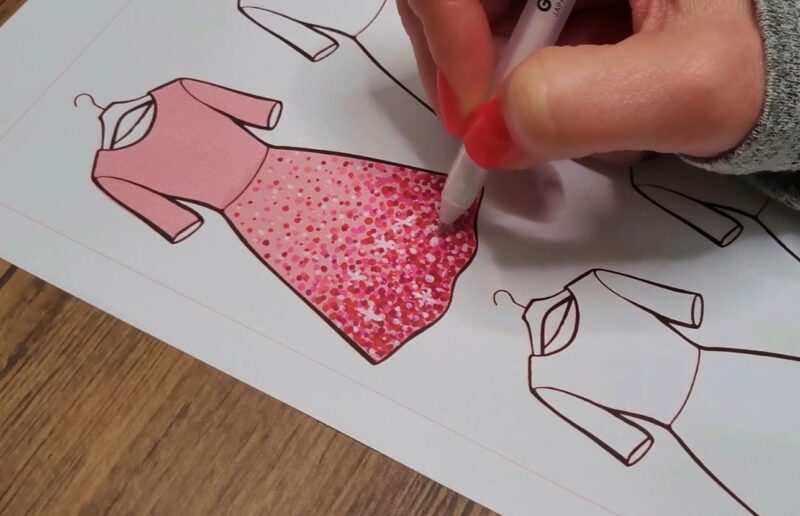 how to color glitter with alcohol markers