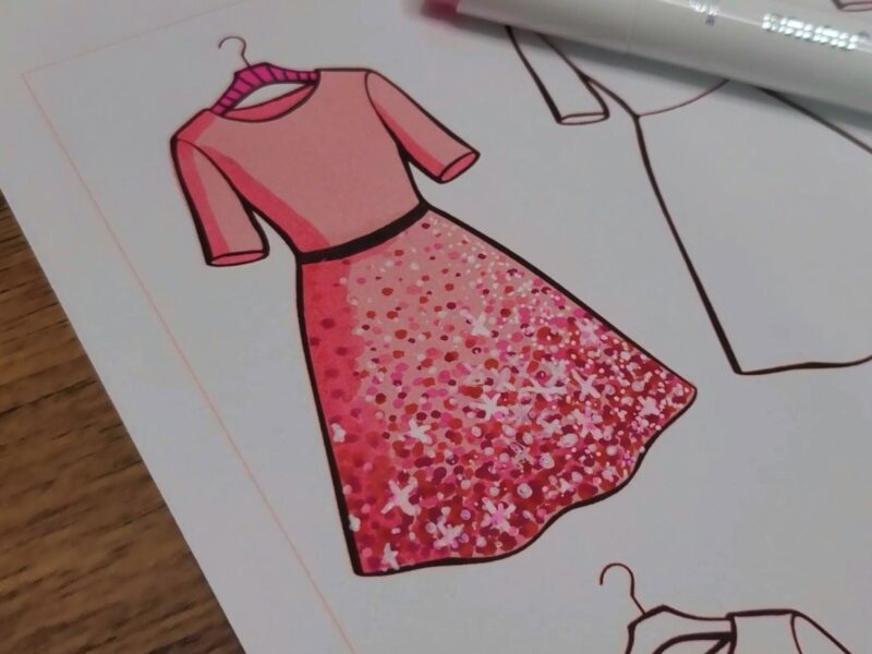 how to color glitter with alcohol markers