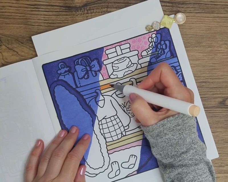 Color the inside of the torn page