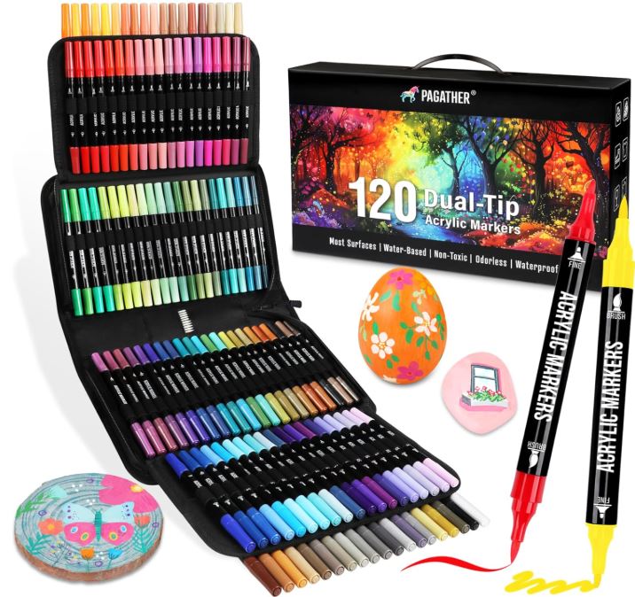 Pagather 120 Acrylic Paint Marker Set