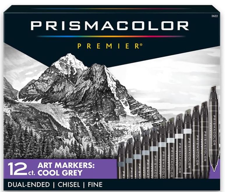 Prismacolor Double Ended Gray Markers