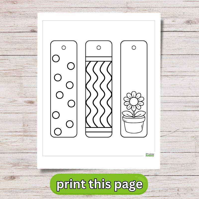 free july coloring page bookmarks