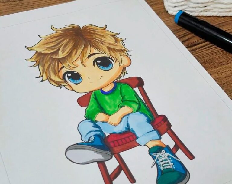 how to color an anime boy