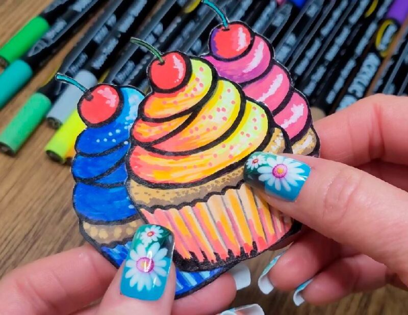 how to make cupcake stickers