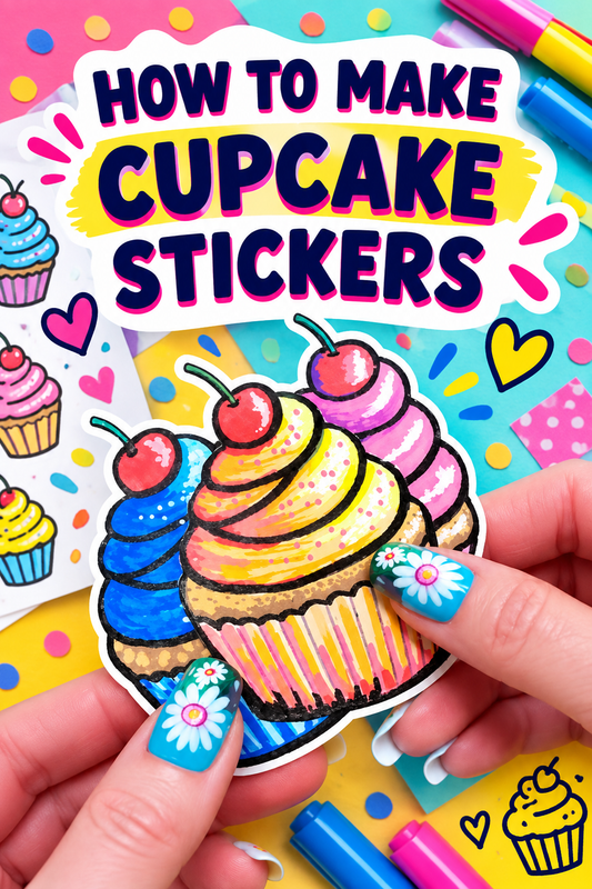 how to make cupcake stickers